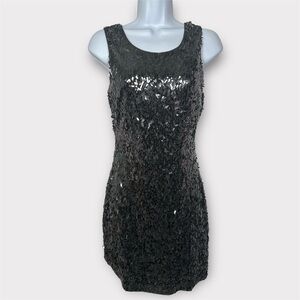 Express Black Sequin Mini Dress (929)